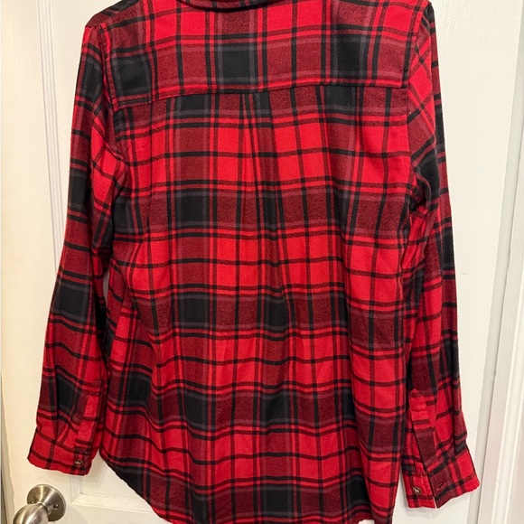 Hippie Rose Red and Black Plaid Shirt - Picture 4 of 5